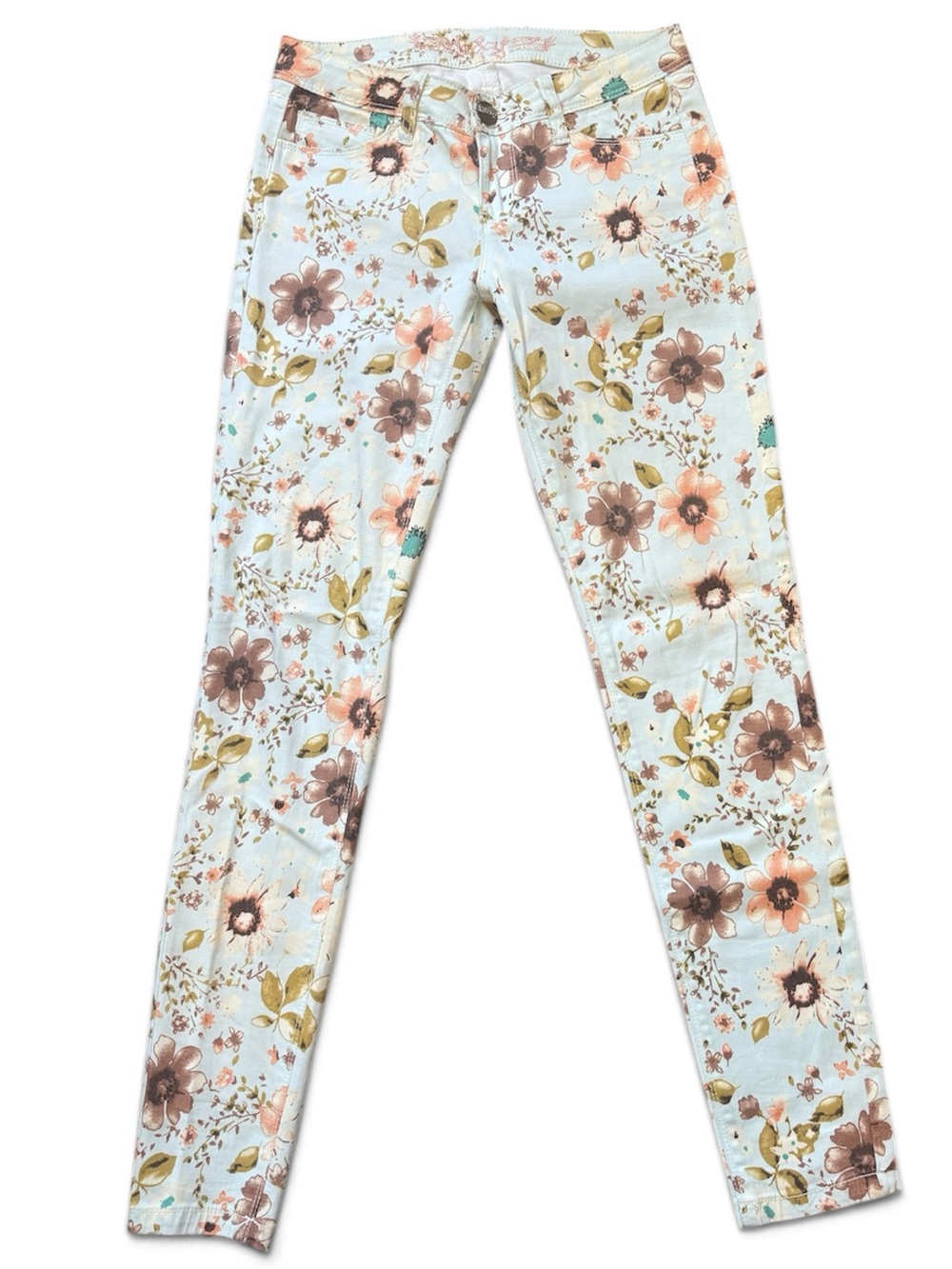 H&G Floral Print Skinny Jeans | Size 1